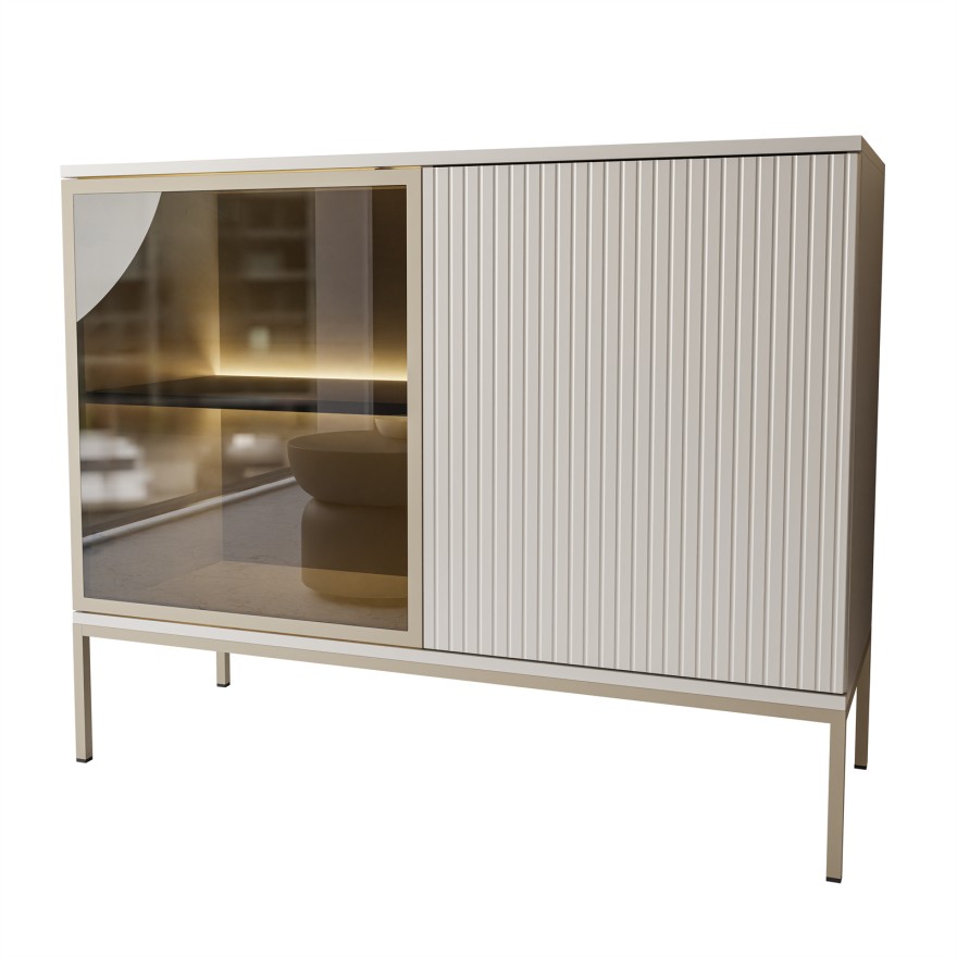 Kommode ECLIPSE K104 mit Beleuchtung Kaschmir