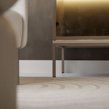 Vitrine ECLIPSE WT104 niedrig mit Beleuchtung Kaschmir