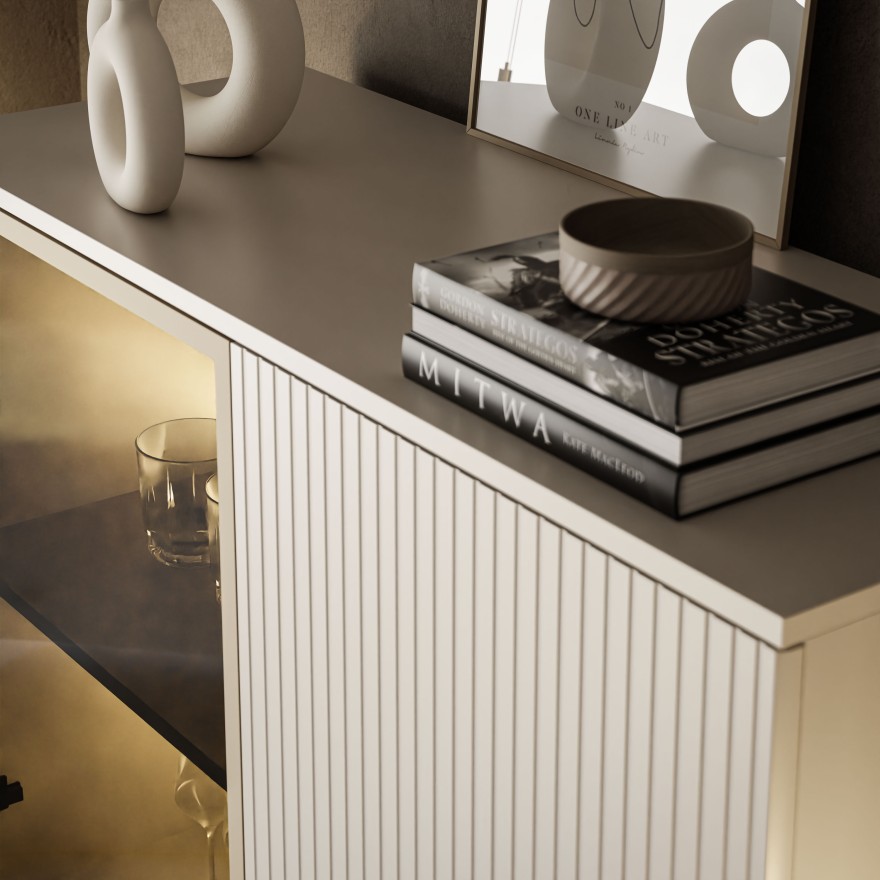 Vitrine ECLIPSE WTSZ104 mit Beleuchtung Kaschmir