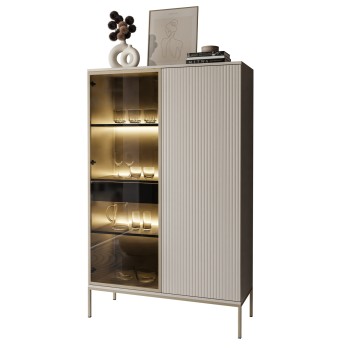 Vitrine ECLIPSE WTSZ104 mit Beleuchtung Kaschmir