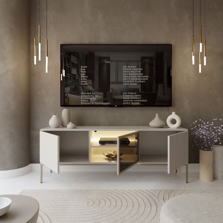 RTV Schrank ECLIPSE 154 mit Beleuchtung Kaschmir