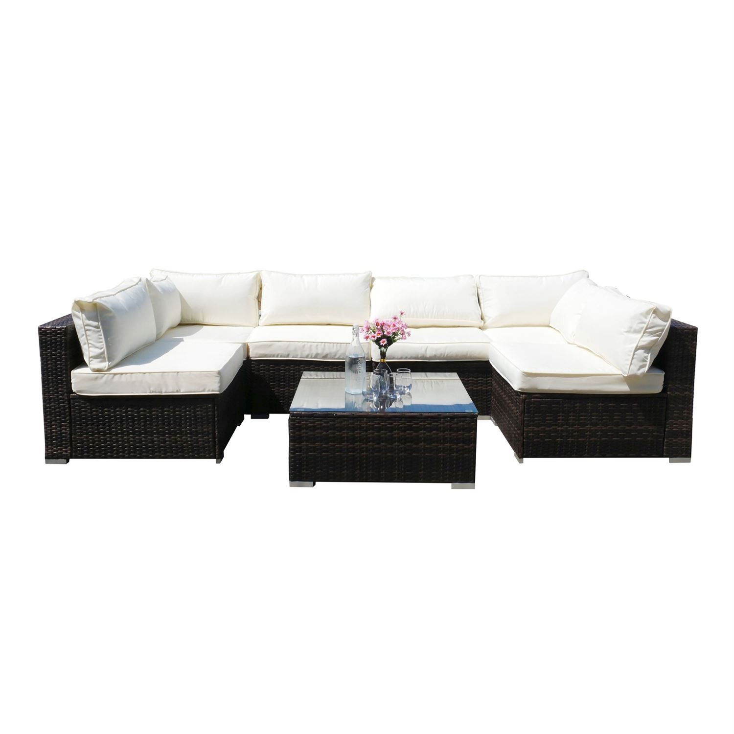 Garten-Ecksofa LUMIA mit Tisch