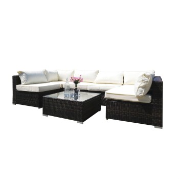 Garten-Ecksofa LUMIA mit Tisch