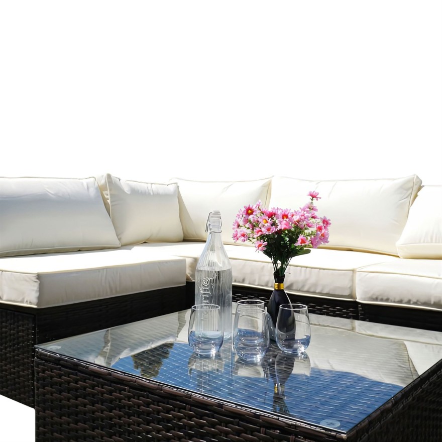 Garten-Ecksofa LUMIA mit Tisch