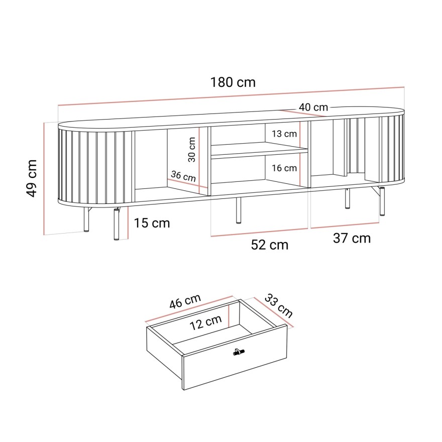 RTV-Schrank ELODIE mit Schublade