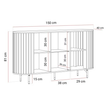 Kommode ELODIE 3D mit LED-Beleuchtung