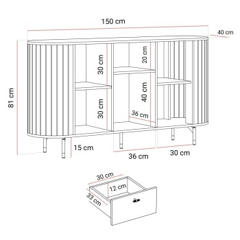 Kommode ELODIE 150 2D2S