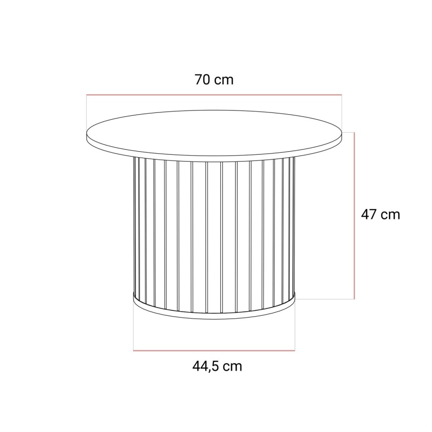 Couchtisch ELODIE 70 cm