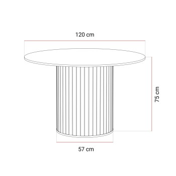 Nicht ausziehbarer Tisch ELODIE 120 cm