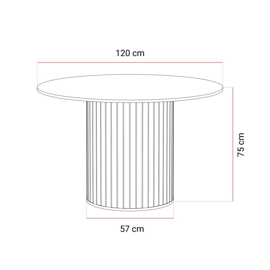Nicht ausziehbarer Tisch ELODIE 120 cm