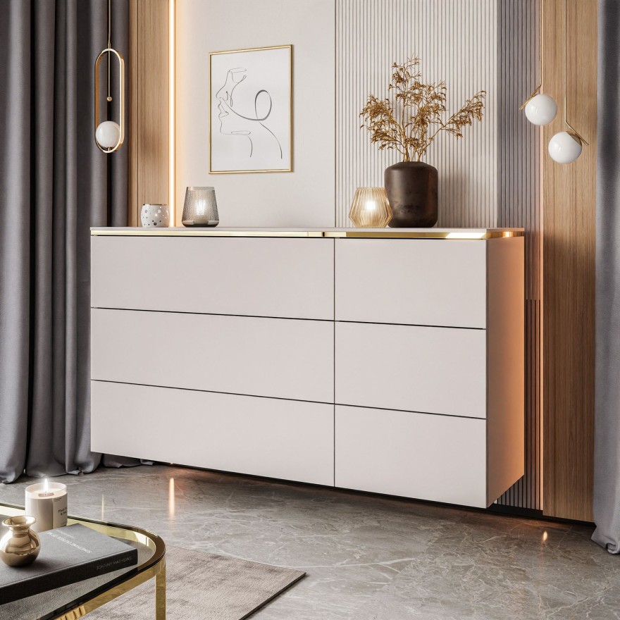 Kommode mit Schubladen AURORA KASCHMIR 6S
