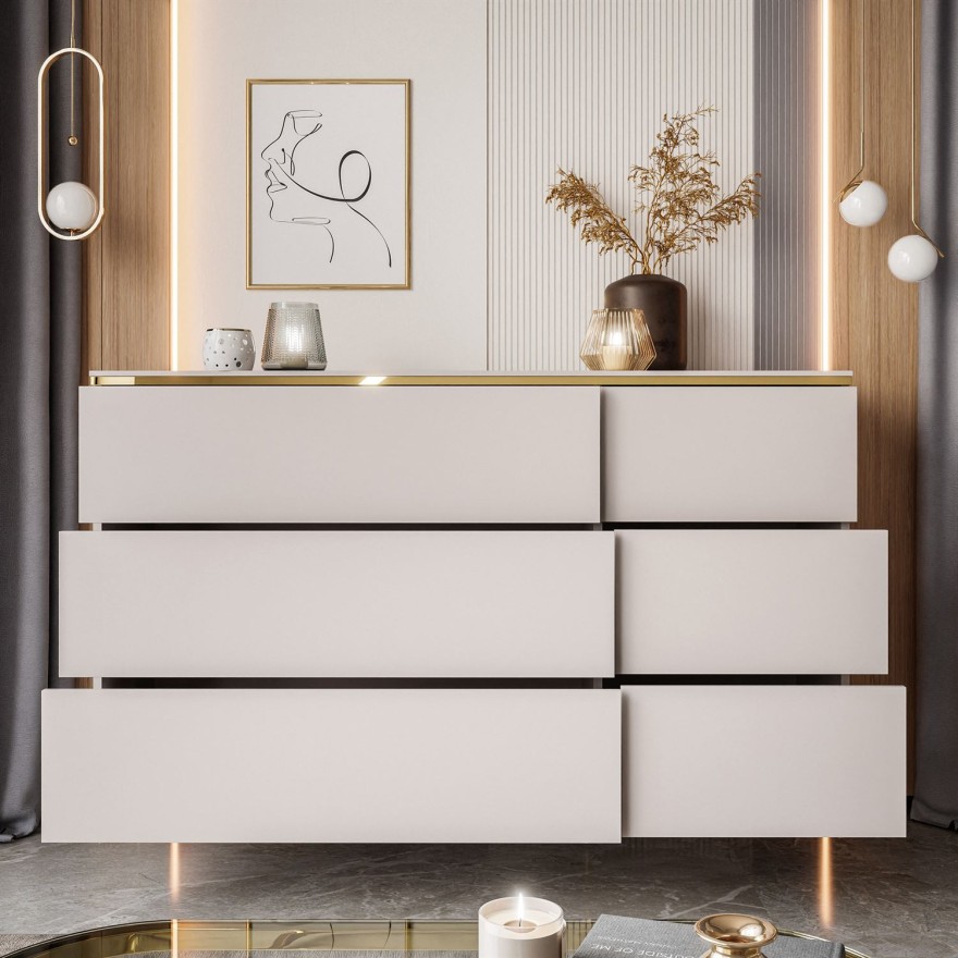 Kommode mit Schubladen AURORA KASCHMIR 6S