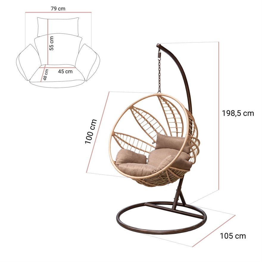 Hängesessel für den Garten VIRELLA