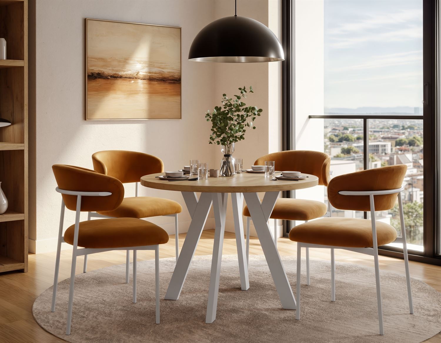 Runder ausziehbarer Tisch VOLTA LOFT