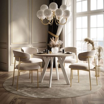 Esszimmer-Set VOLTA MATT mit vier Stühlen