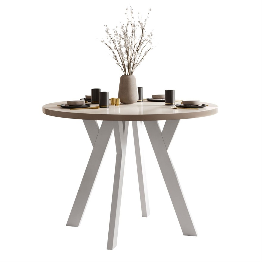 Esszimmer-Set VOLTA GLOSS mit vier Stühlen