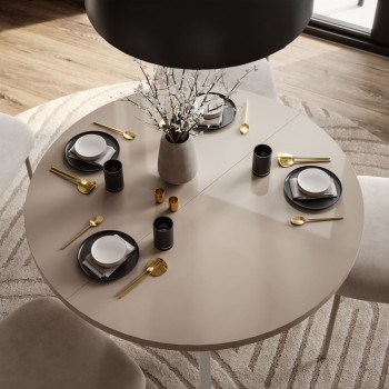 Esszimmer-Set VOLTA GLOSS mit vier Stühlen