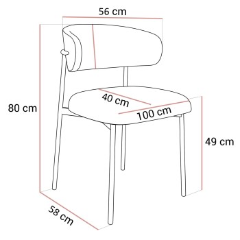 Gepolsterter Stuhl ELYSE