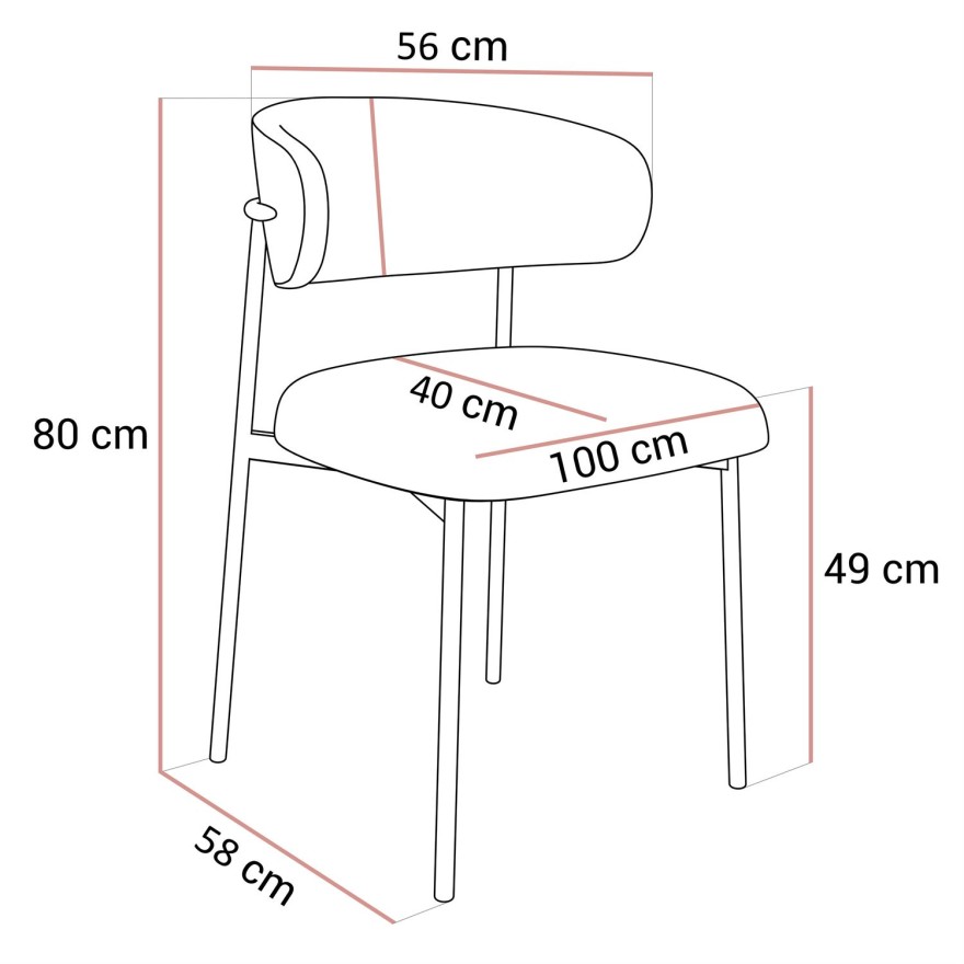 Gepolsterter Stuhl ELYSE