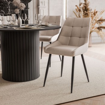 Esszimmer-Set ELODIE mit vier Stühlen