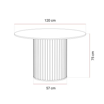 Esszimmer-Set ELODIE mit vier Stühlen