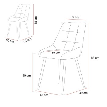 Gepolsterter Stuhl ESME