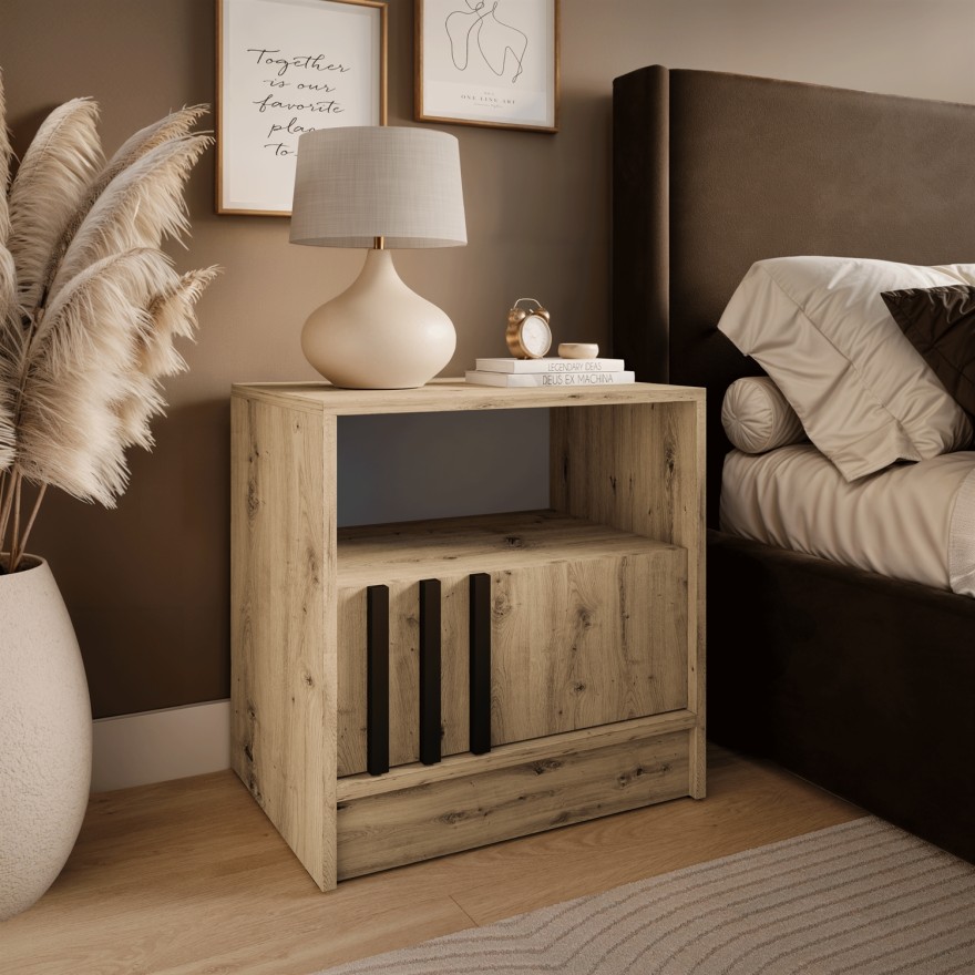 Nachttisch NELA mit Lamellen