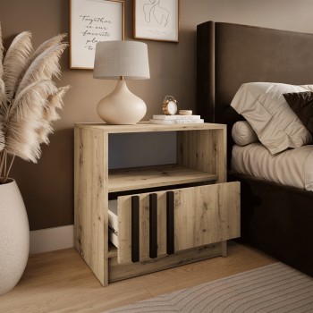 Nachttisch NELA mit Lamellen