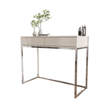 BLANCO GLAMOUR Konsole in Kaschmir auf verchromtem Gestell