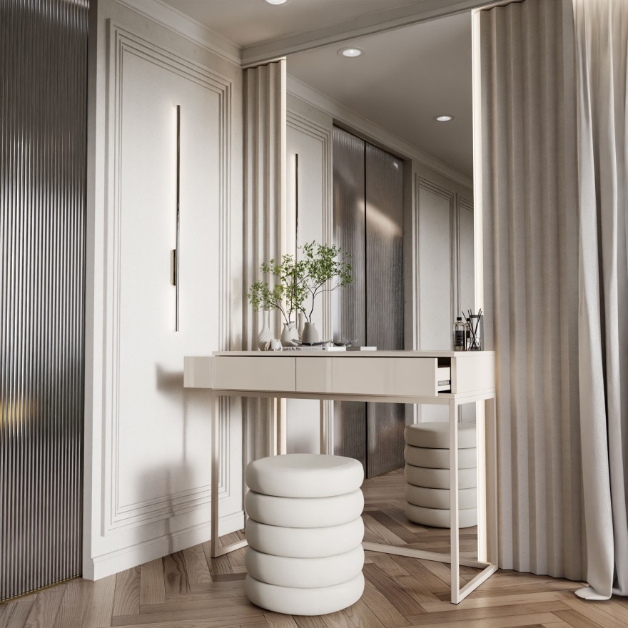 Konsole BLANCO GLAMOUR Kaschmir auf Gestell