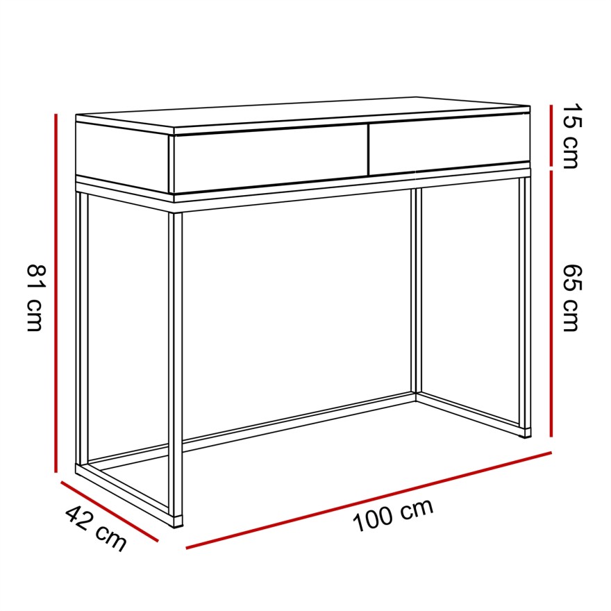 Konsole BLANCO GLAMOUR Kaschmir auf Gestell