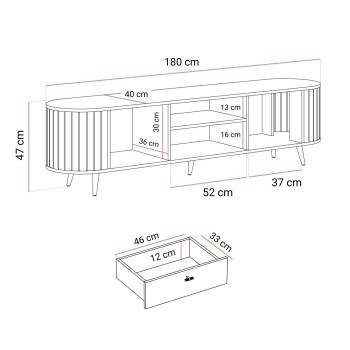 RTV-Schrank ELODIE II mit Schublade