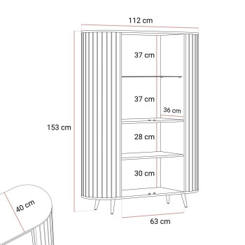 Vitrine ELODIE II mit LED-Beleuchtung