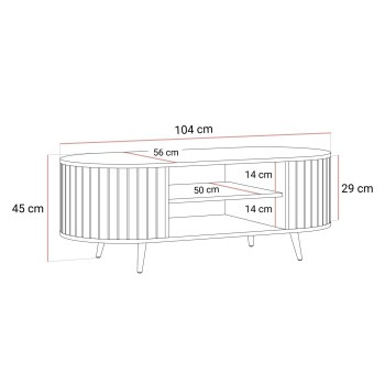 Couchtisch ELODIE II mit Ablageboden
