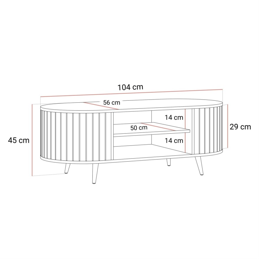 Couchtisch ELODIE II mit Ablageboden