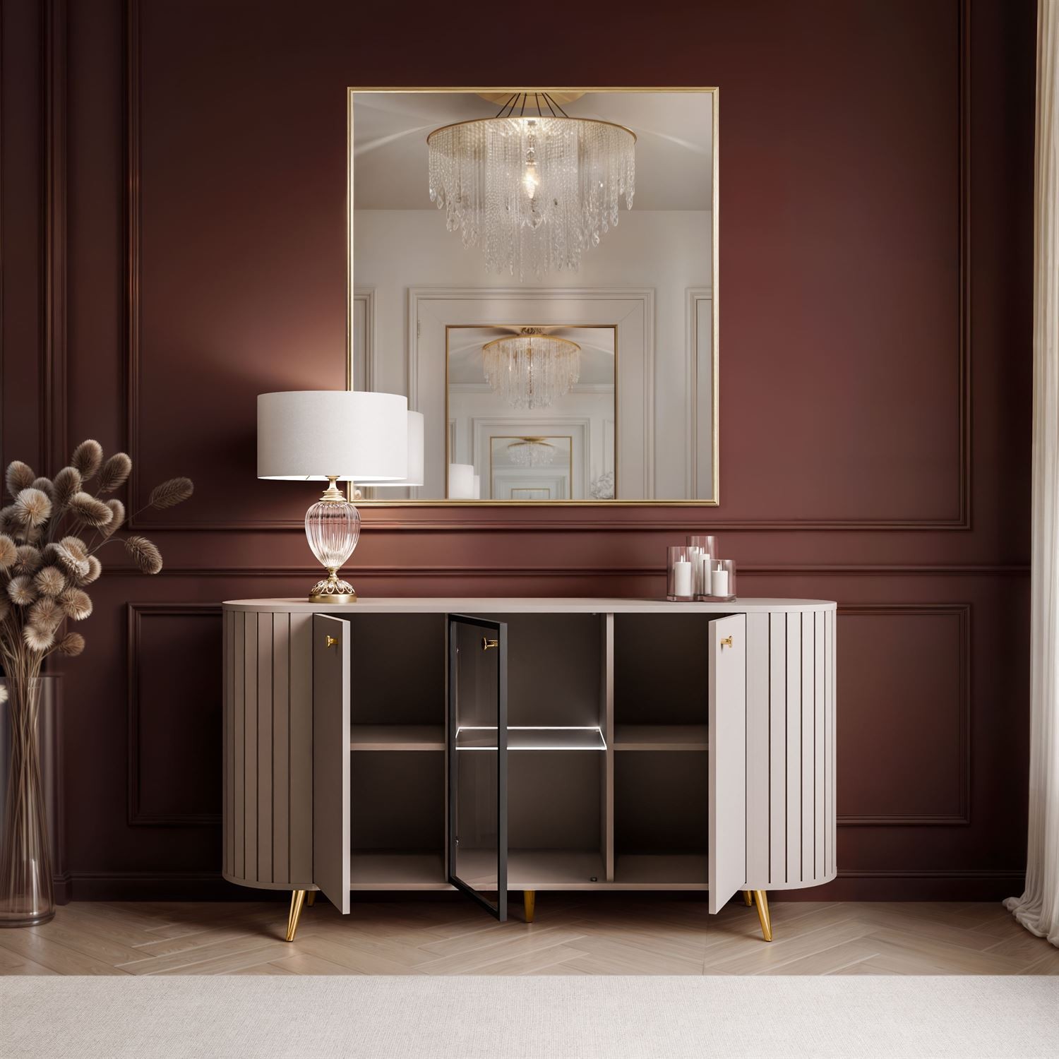 Kommode ELODIE II 3D mit LED-Beleuchtung