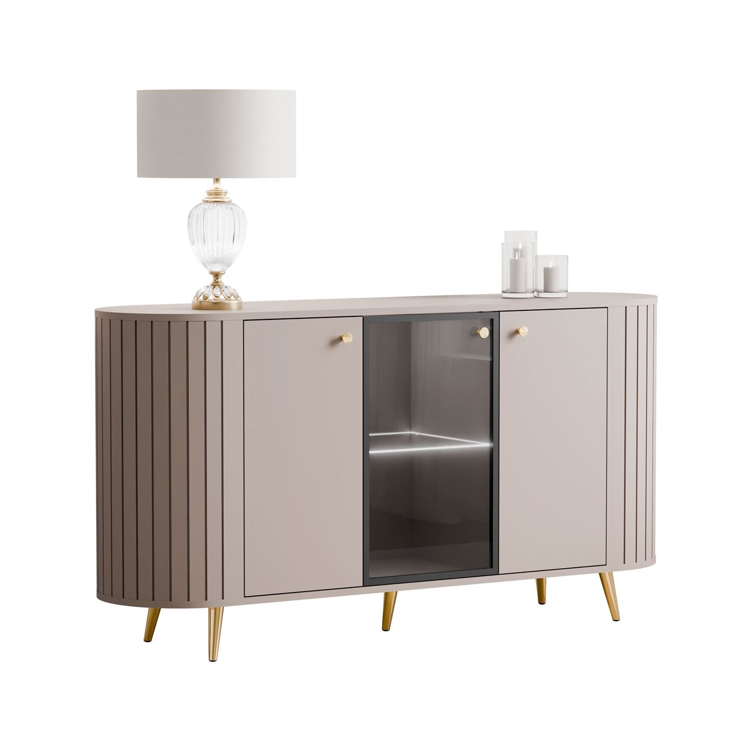 Kommode ELODIE II 3D mit LED-Beleuchtung