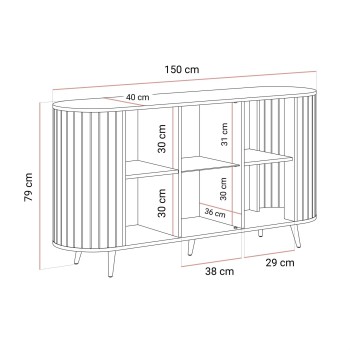 Kommode ELODIE II 3D mit LED-Beleuchtung