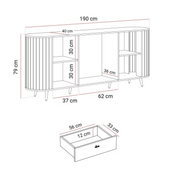 Kommode ELODIE II 190 2D3S