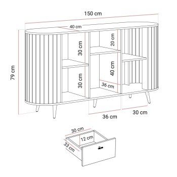 Kommode ELODIE II 150 2D2S