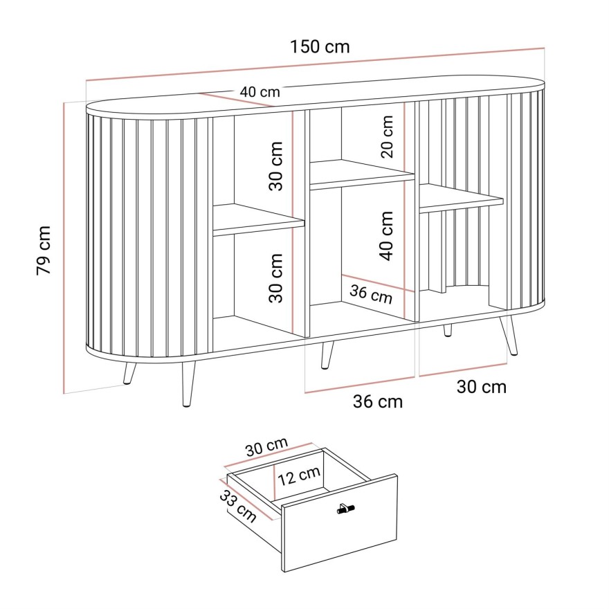 Kommode ELODIE II 150 2D2S