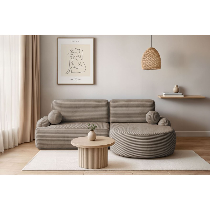 Runde Eckcouch CLEO II mit Schlaffunktion