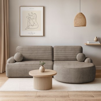 Runde Eckcouch CLEO II mit Schlaffunktion