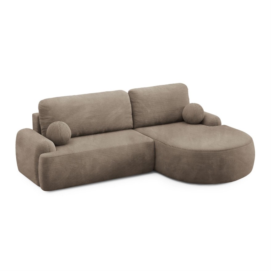 Runde Eckcouch CLEO II mit Schlaffunktion