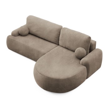 Runde Eckcouch CLEO II mit Schlaffunktion