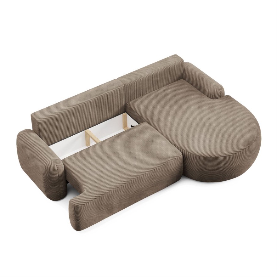 Runde Eckcouch CLEO II mit Schlaffunktion