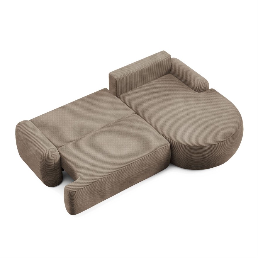 Runde Eckcouch CLEO II mit Schlaffunktion