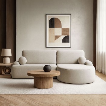 Runder Ecksofa CLEO mit Schlaffunktion