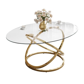 Couchtisch  BELLE mit Glasplatte