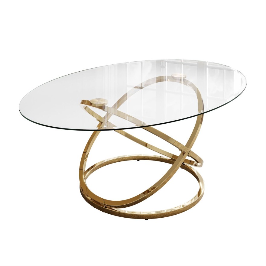 Couchtisch  BELLE mit Glasplatte